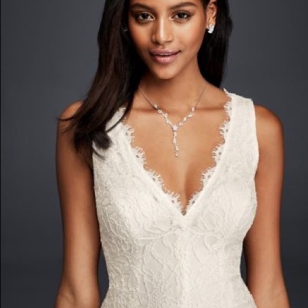 White lace gown...